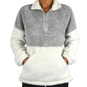 Merokeety Sherpa Shearling Pullover Size Small